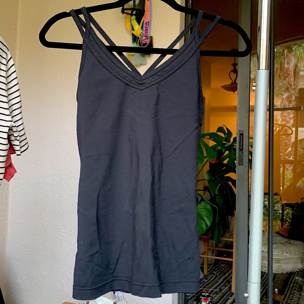 Black Kyodan Criss-Cross Tank Top